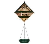 Kinzo Bird Feeder with Water Bowl and Fruit Hook - Hanging Bird Feeder for Small Birds - Feeder for Seeds Nuts and Fat Balls