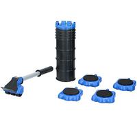 Kinzo Furniture Glider Roller, 4 Pieces Stable Transport Aid for Safely Transporting Furniture (Black), Load Capacity 300 kg per roll