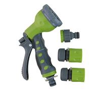 Kinzo Garden Hose Connection Set Spray Gun - Hose Connector 1/2 Inch with Spray Nozzle - Hose Coupling Set with Quick Coupling Garden Hose - 4 Pieces