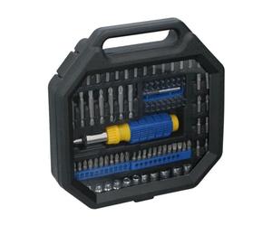 Kinzo Socket Spanner Set/Bit Set - 99 Pieces - 1/4 Inch - Ratchet Screwdriver - 11 Socket Spanner - 84 Bits - Tool Box - Steel