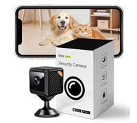 KinZon 4K Mini Surveillance Camera 140° Wide Angle 256GB SD Card Cloud Storage Motion Detection Night Vision Monitor for Home Office Baby Animal
