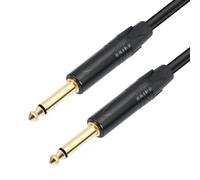 Kioball 6.35mm 1/4 Guitar Cable Male to Male/TRS Balanced Stereo Audio Cable for Electric Guitar Bass Amp Mixer Speaker 100cm