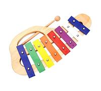 Kioball Hand Knock Xylophone Glockenspiel with Mallets 8 Tones Colorful Wooden Musical Instrument Preschool Educational Toy