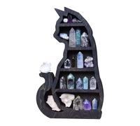Kioball Wooden Wall Hanging Crafts Crystal Display Rack Handmade Hanging Ornaments Storage Rack Gothic Witch Room Decorations