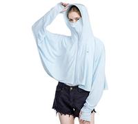 kiobrvhe Women's Full Zip UPF 50+ Sun Protective Jacket Lightweight Long Sleeve Hoodie UV Protection Clothing