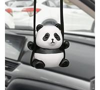 Swinging Panda Car Hanging Ornament, Car Hanging Accessories for Rear View Mirror, Funny Car Decor Cute Things Car Pendant Swinging Panda Hanging Swing