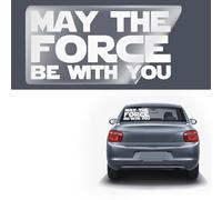 Kioiner Car Stickers, May The Force BE with You, Waterproof Bumper Stickers, Car Decal with Black and White Letters, PVC Personalised Car Stickers for Window and Door