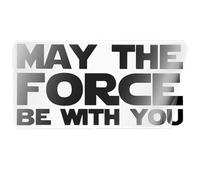 Kioiner Car Stickers, May The Force BE with You, Waterproof Bumper Stickers, Car Decal with Black and White Letters, PVC Personalised Car Stickers for Bumper and Door, Black