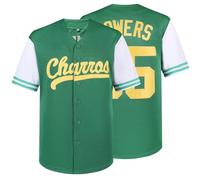 kioken Kenny Powers Jerseys #55 Myrtle Beach Mermen Baseball Jersey Button Down Shirt Movie Baseball Jersey for Mens, Green, S