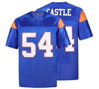 kioken Thad Castle Jersey, #54 Mountain State Football Jerseys for Men Blue White S-XXXL