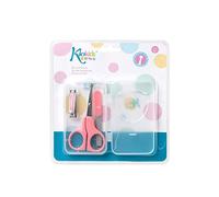 Kiokids 1624 - Set of Scissors, File and Nail Clippers for Baby, Unisex, Pink