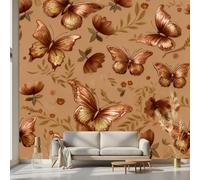 Kioldoq Animal Flower Wallpaper 100x70 cm, Butterfly Insect Peel and Stick Wallpaper, Floral Plant Mural for Living Room, Wall Mural Waterproof Vinyl Wrap Furniture Kitchen