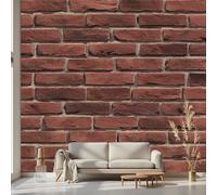 Kioldoq BrickWall Wall Mural Decoration, Stone Brick Wallpaper Peel and Stick, Red Artistic Mural for Living Room, Wallpaper Vinyl Waterproof Kitchen Bedroom 150x105 cm