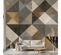 Kioldoq Geometric Triangle Wallpaper 200x140 cm, Geometry Minimalism Wall Mural Deco, Modern Artistic Non-Woven Wallpaper for Living Room - Home Decoration Bedroom Kitchen Wall Paper