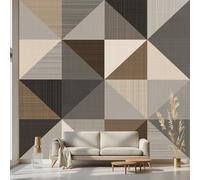 Kioldoq Geometry Minimalism Wallpaper 100x70 cm, Geometric Triangle Peel and Stick Wallpaper, Modern Artistic Mural for Living Room, Wall Mural Waterproof Vinyl Wrap Furniture Kitchen