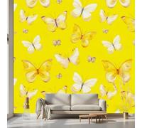 Kioldoq Insect Floral Wallpaper 100x70 cm, Butterfly Animal Peel and Stick Wallpaper, Flower Plant Mural for Living Room, Wall Mural Waterproof Vinyl Wrap Furniture Kitchen