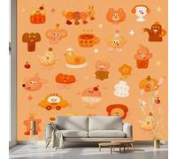 Kioldoq Kawaii Animal Wall Mural Decoration, Cartoon Duck Wallpaper Peel and Stick, Cute Children Mural for Living Room, Wallpaper Vinyl Waterproof Kitchen Bedroom 150x100 cm