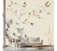 Kioldoq Peony Branches Wall Murals 500x300 cm, Flower Plant Wallpaper Bedroom, Floral Botanical Self - Adhesive Removable Large Photo Wallpaper for Living Room, Bathroom, Dining Room