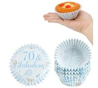 Kiopdse 70th Birthday Cupcake Cases,100pcs Muffin Cases,Cupcake Wrappers,Paper Cupcake Liners,Paper Muffin Cupcake Liners,Muffin Baking Cups,Paper Baking Cups,Cupcake Papers,Standard Size 2x1.25inch