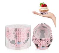 Kiopdse Cat Themed Cupcake Cases,100 pcs Muffin Cases,Cupcake Wrappers,Paper Cupcake Liners,Paper Muffin Cupcake Liners,Muffin Baking Cups,Paper Baking Cups,Cupcake Papers,Standard Size 2x1.25inch