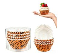 Kiopdse Tigers Cupcake Cases,100 pcs Muffin Cases,Cupcake Wrappers,Paper Cupcake Liners,Paper Muffin Cupcake Liners,Muffin Baking Cups,Paper Baking Cups,Cupcake Papers,Standard Size 2x1.25inch
