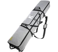 Kioqiear Rolling Ski Bag with Wheels for Air Travel,Padded Double Ski Bag to Hold 2 Pairs of Skis up to 175 or 190 cm. (GREY, 190cm)