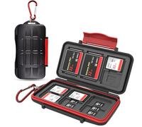 Kiorafoto 36 Slots SD Card Holder for 18 TF 12 SD 6 CF, Compact & Portable
