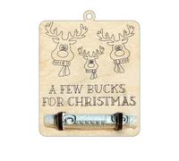 Kioriur Christmas Money Holder | Wooden Coin Purse Pendant Cash Holder,Christmas Tree Pendant Silver Holder Gift