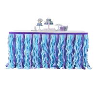 Kioriur Curly Willow Table Skirt - Tutu Thread Tablecloth | Birthday Party, Wedding, Gender Revelation, Banquet Decoration Supplies