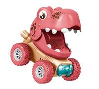 Kioriur Dinosaur Traction Car | Cartoon Dinosaur Trucks | Inertial Launcher Toy, Early Educational Toy for Ages 3 and , Birthday Gift