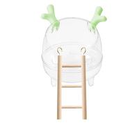 Kioriur Hamster Cage Sand Container,Transparent Pet Hamsters Sand Bath Box | Indoor Animal Habitat Decor 360 Degree Viewing Container for Lemmings, Gerbils
