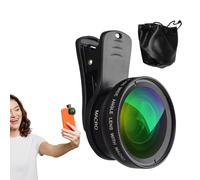 Kioriur HD Lens for Smartphones, Cell Phone Lens Accessories - 0.45x15X Super Macro Wide Angle Phone Lens Kit D Lens