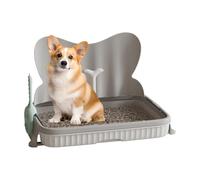 Kioriur Indoor Dog Potty Tray - Dog Bathroom with Splash Wall - Strong Load-Bearing Pee Station, Multifunctional Dog Potty Training Tray, Indoor Dog Potties for Dog, Puppy