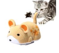 Kioriur Mobile Electronic Cat Toy, Squeaky Plush Hamsters for Cats, Squeaky Simulation Squeaky Cat Toy, Versatile Teaser Toy for Large Cats