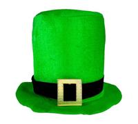 Kioriur St. Patrick's Day Hat, Green Top Hat | Green Leprechaun Top Hat with Buckle,St. Patrick's Day Top Hat, Elf Hat for Adults, Men,