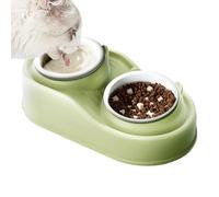 Kioriur Tilted Cat Food Bowls - 400ml Raised Pet Puppy Water Feeder Bowls,Anti Vomiting Pet Double Bowls for Small Medium Large Size Dogs Cats Puppy Pets