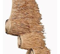 kiosbibi Tiki Hut Bar Roof Thatch Runner Straw Roof Thatch Synthetic Thatch Roofing palm Thatch Panel Artificial Thatch palm thatch roofing decorative thatch Farmhouse plastic thatch(Size:25m)
