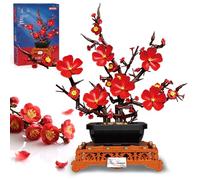 kiothdre Plum Blossom Building Sets for Adults Women- Flowers Bouquet Botanical Collection Blocks Kit, 692PCS Artificial Plum Blossom Plant for Home Office Decor- Gifts for Christmas & Birthday
