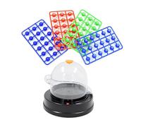 Kioware Lottoma Machine Bingo Game Electric Roto Ball Machine Bingo Luck Number Lottery Fair Transparent 3 Color Balls for Party Entertainment Night Club
