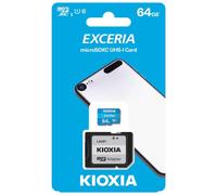 KIOXIA 64GB EXCERIA microSD Memory Card U1 Class 10 100MB/s Max Read Speed, Full HD Video Recording