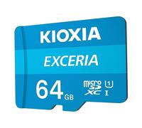 KIOXIA 64GB EXCERIA microSD Memory Card U1 Class 10 100MB/s Max Read Speed, Full HD Video Recording