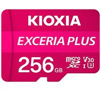 Kioxia SD MicroSD Card 256GB 100MB/s Kioxia Exceria Plus U3 V30 4K Video Recording, Pink, 256 GB