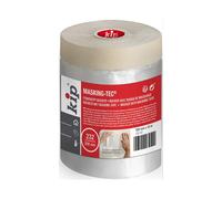 Kip Drop Cloths Pre-Taped Painters Masking Film 550mm x 33m, Masker Masking Tape with Plastic Sheet, Drape for Spraying, Covering, Suitable for Decorating, Automotive, Windows, Dust & Paint Protection