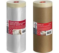 Kip Drop Cloths Pre-Taped Painters Masking Film 1400mm x 33m, Masker Masking Tape with Plastic Sheet & Paint Protection & Pre-Taped Paper Masker Cover Material for Surface Protection 300 mm x 25 m