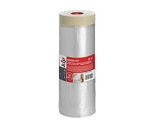 Kip Drop Cloths Pre-Taped Painters Masking Film 2600mm x 25m, Masker Masking Tape with Plastic Sheet, Drape for Spraying, Covering, Suitable for Decorating, Automotive, Windows Dust & Paint Protection