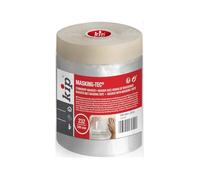 Kip Drop Cloths Pre-Taped Painters Masking Film 550mm x 33m, Masker Masking Tape with Plastic Sheet, Drape for Spraying, Covering, Suitable for Decorating, Automotive, Windows, Dust & Paint Protection