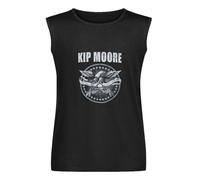 Kip Moore Eagle That was Then Black Mens Black Sleeveless T-Shirt Graphic Tee Printed Unisex Vest Tank Tops Shirt M