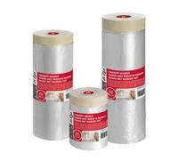 Kip Drop Cloths Pre-Taped Painters Masking Film 2600mm x 25m, Masker Masking Tape with Plastic Sheet, Drape for Spraying, Covering, Suitable for Decorating, Automotive, Windows Dust & Paint Protection
