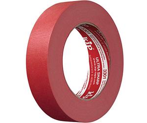 kip Tape 3301 Ultra Sharp Masking Tape - Professional Masking Tape for Ultra Sharp Edges when Painting & Varnishing - 24mm x 50m Red