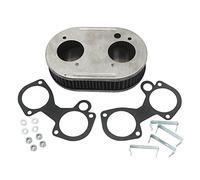 KIPA Air Filter assembly For Weber carbuertor DCOE 40DCOE 45DCOE 48DCOE 40 45 45 mm Stainless Plate washable filter element 1 3/4" Tall With Mounting gasket hardware 56-1310 OEM # 99217.517 99217517